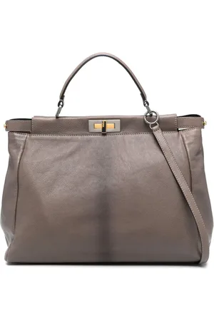 Fendi 2010s Peekaboo leather tote bag