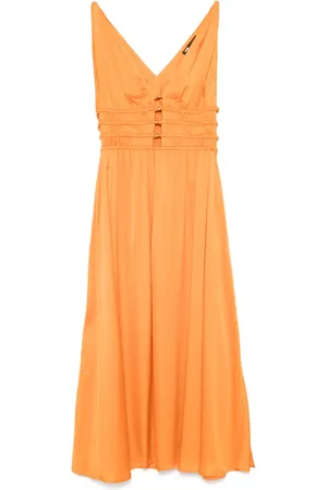 Maje V-neck midi dress
