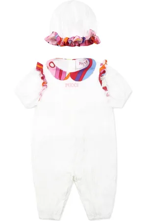 PUCCI Junior Embroidered logo romper set