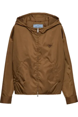 Prada Logo patch hooded jacket
