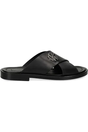 Roberto Cavalli Mirror Snake-monogram slides