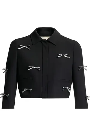 Elie saab Bow-embellished cropped jacket