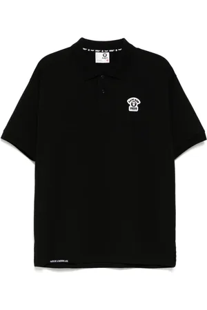 A Bathing Ape Moonface logo polo shirt