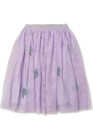 Stella McCartney Flower-embroidered mini skirt