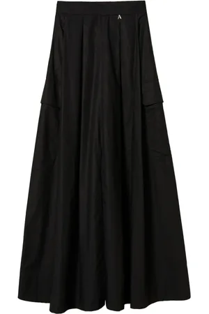 Twin-Set Pleated poplin skirt