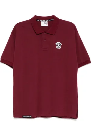A Bathing Ape Moonface logo polo shirt