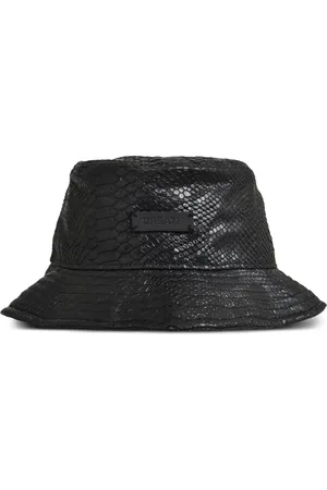 Breathe Crocodile-embossed bucket hat