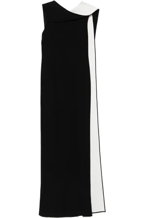 Roland Mouret Sash-detail crepe gown
