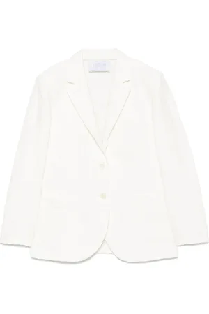 Harris Wharf London Crinkled shoulder-pads blazer