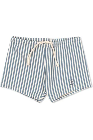 Konges Sløjd Logo-embroidered swim shorts