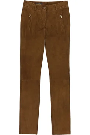 Loro Piana Straight-leg lambskin trousers