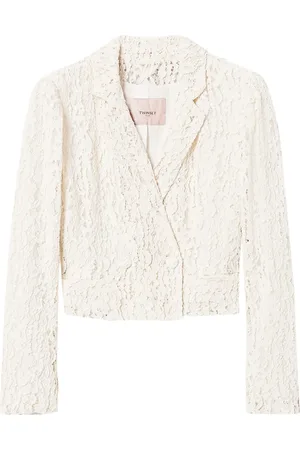 Twin-Set Lace-panel blazer