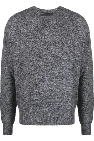 Neil Barrett Mélange-effect cut-out detail jumper