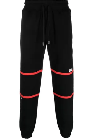 GCDS Striped cotton track pants