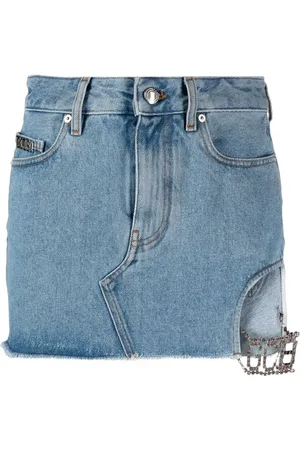 GCDS Cut-out denim skirt
