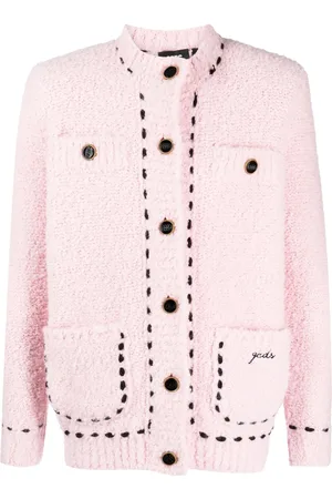 GCDS Contrast-stitching bouclé jacket