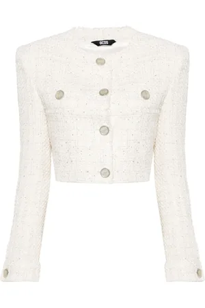 GCDS Cropped tweed jacket