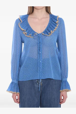 VALENTINO GARAVANI Polka dot-print silk blouse