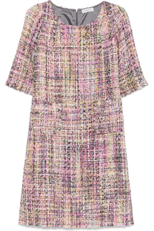 CHARLOTT Tweed midi dress
