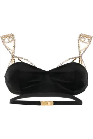GCDS Bling crystal-embellished velvet bra