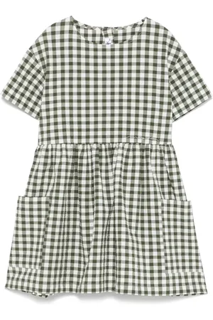 Il gufo Gingham-check dress