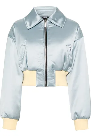 GCDS Logo-patch cropped jacket