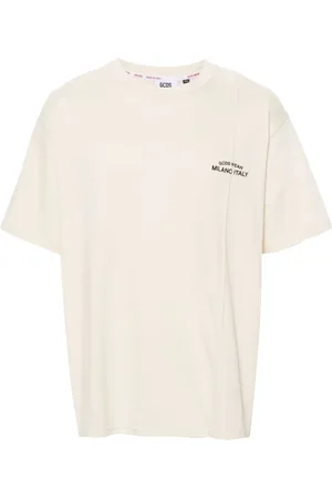 GCDS Embroidered-logo cotton T-shirt