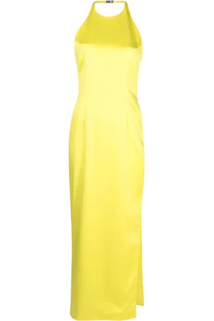 GCDS Halterneck satin-finish dress
