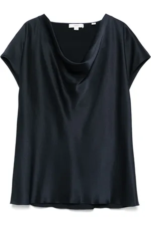 Vince Cowl-neck silk blouse