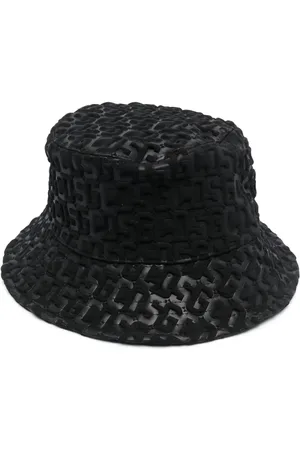 GCDS Embossed-monogram drawstring bucket hat