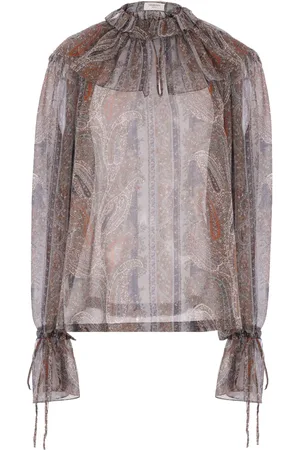 Saint Laurent Paisley-print silk blouse