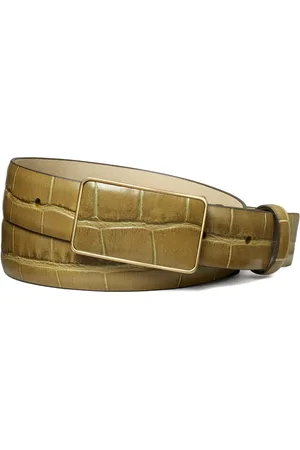Tory Burch Plate crocodile-embossed belt
