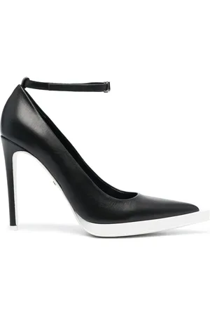 GCDS 110mm pointed leather pumps