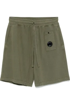 C.P. Company Lens-detail fleece cargo shorts