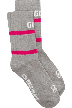 GCDS Logo ribbed-knit socks