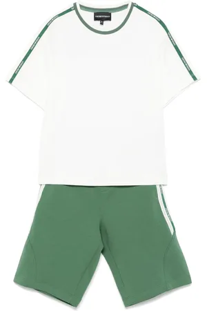 Emporio Armani Stripe-detail short set