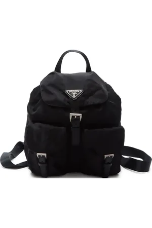Prada 2000-2010s triangle-logo backpack