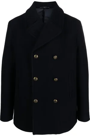 Circolo Notched-lapels virgin wool double-breasted coat