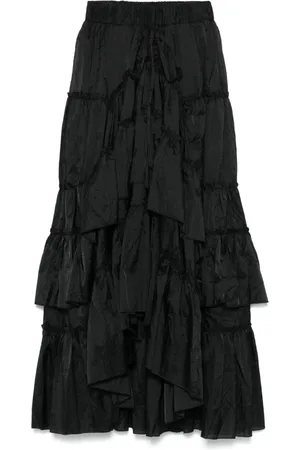 ISABEL BENENATO Tiered midi skirt