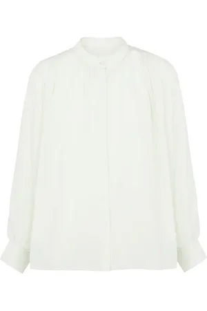 YVES SALOMON Pleated silk shirt