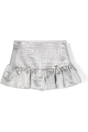 MONNALISA Ruffled houndstooth miniskirt