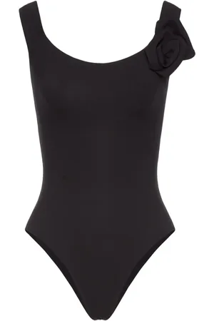 VALENTINO GARAVANI Floral-appliqué swimsuit