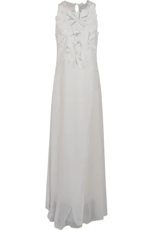 FORTE FORTE Floral-embroidered maxi dress