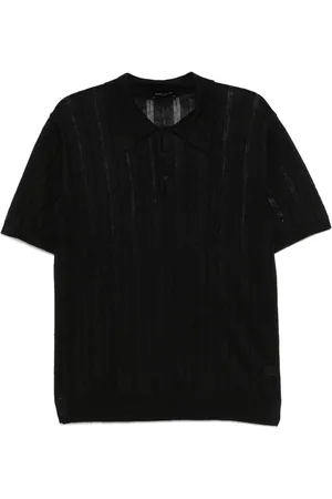 Roberto Collina Openwork-knit polo shirt