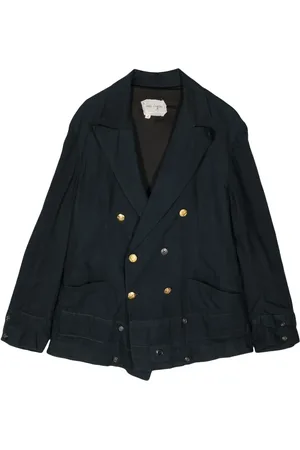 GREG LAUREN Double-breasted cotton blazer