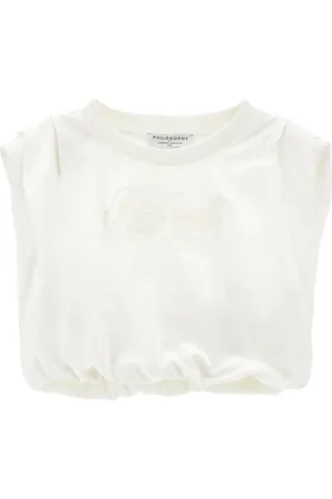 PHILOSOPHY DI LORENZO SERAFINI Logo-embroidered cotton t-shirt