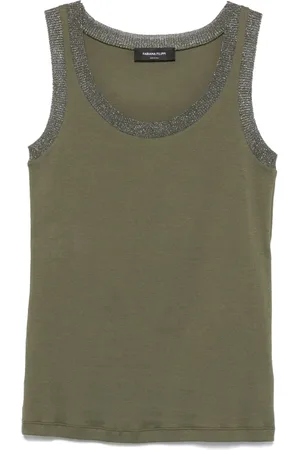 Fabiana Filippi Lurex-trim tank top