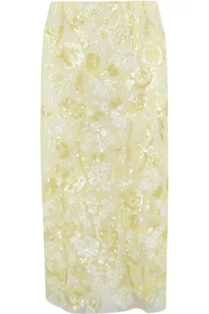 Ermanno Firenze Embroidered midi skirt