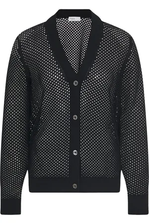 ROSETTA GETTY Mesh pointelle cardigan