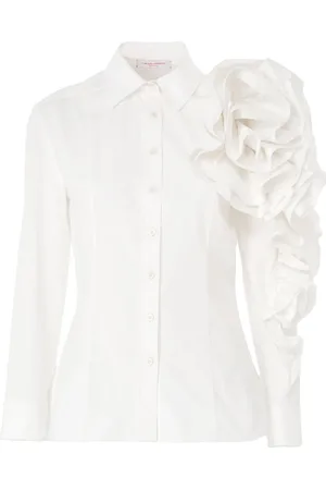 Carolina Herrera Floral-appliqué shirt